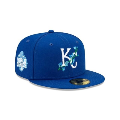 Kansas City Royals Gorra | New Era MLB Side Patch Bloom 59fifty Fitted Cap Mexico - Azules